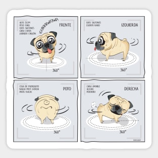 i love pugs Sticker